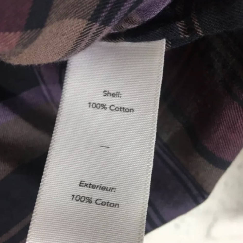 Elizabeth And James XS Top Purple Plaid Button Up - Picture 4 of 4